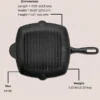 3.cast iron grill pan 10.25 inch