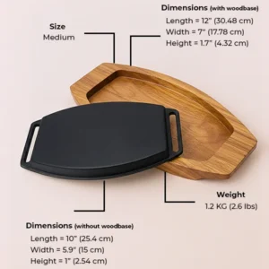 Cast Iron Sizzler 8.5" F-OV Wood