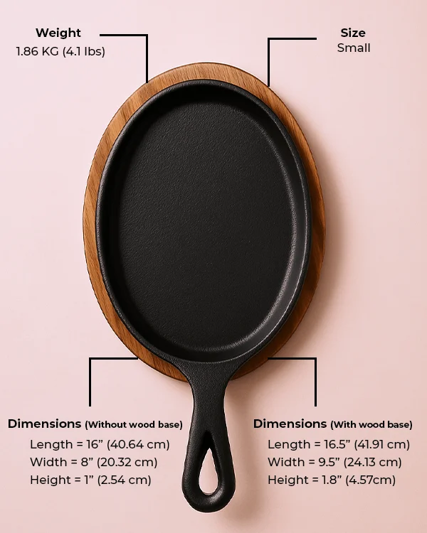 37. Sizzler Fajita Plate Wood