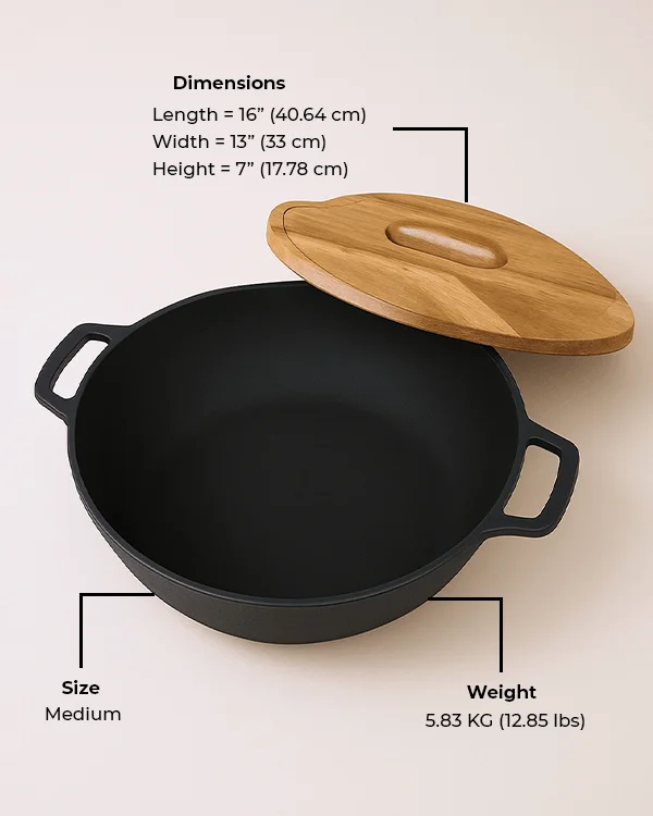 58. Wok 12.5 WD Wood Lid