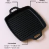 Grill pan 11 Dual handel