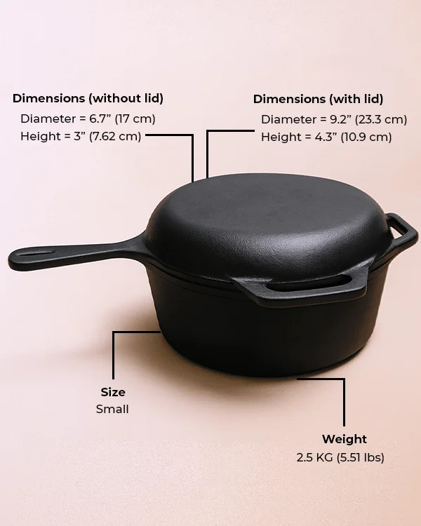 14. Dutch Oven 3.2 Quarts with Lid